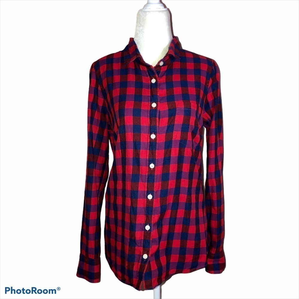 J. CREW Plaid Button Down Long Sleeve Shirt  Sz S